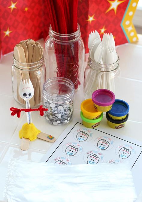 Toy Story Party Crafts, Toy Story 3rd Birthday Party Games, Make Your Own Forky Printable, Two Infinity And Beyond Birthday Activities, Toy Story Party Game, Toy Story Diy Party Decorations, Toy Story Party Decorations Diy, Toy Story Birthday Party Activities, Toy Story Games Ideas For Kids