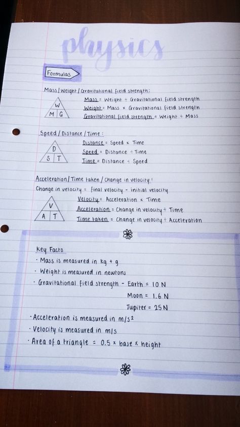 Revision for physics School Notes Physics, Similar Triangles Notes, How To Revise For Physics, Exam Notes Ideas, Science Revision Notes Physics, Physics Basics Notes, Science Revision Cards, Cute Revision Notes Ideas, Pretty Revision Notes