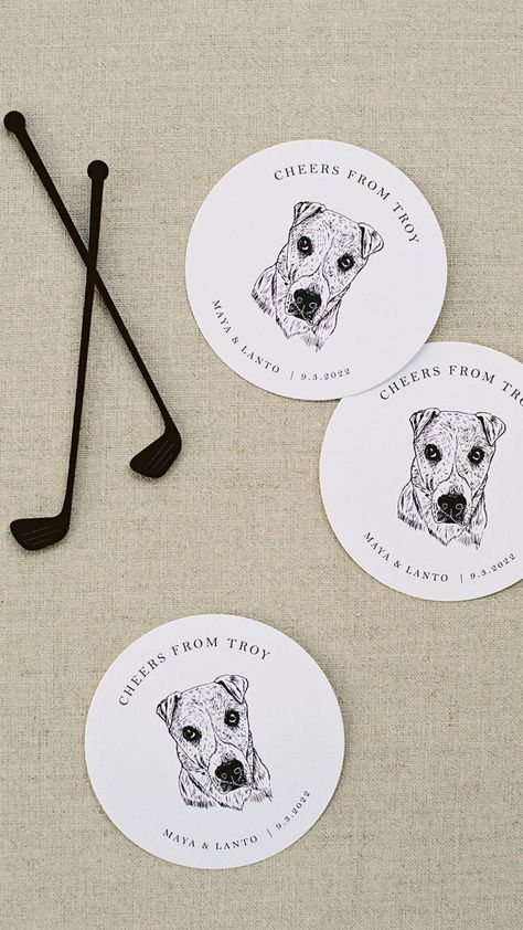 Wedding Dog Details, How To Involve Your Dog In Your Wedding, Dog Touches At Wedding, Dog Wedding Incorporation, How To Include Dog In Wedding, Pets Wedding Ideas, Dogs In Weddings Ideas, Dog Included In Wedding, Dog Wedding Decor