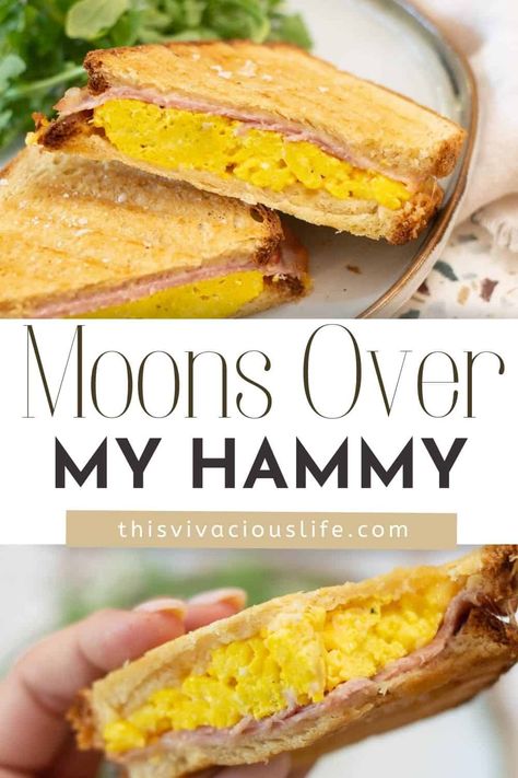 Moons Over My Hammy, Moons Over My Hammy Recipes, Moon Over My Hammy Recipe, Breakfast Bread Bowls, Fancy Grilled Cheese Sandwiches, Large Breakfast, Fancy Grilled Cheese, Dairy Free Cheese, Homemade Donuts