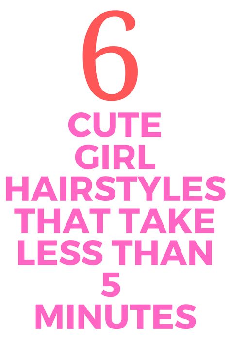 6 CUTE Hairstyles for Girls That Take Less Than 5 Minutes - Looking for some quick styles? Here are 6 hairstyles that take less than 5 minutes! Easy Hairstyles For Moms, Hairstyles For Moms, Quick Styles, 5 Minute Hairstyles, Hairstyles For Girls, Everything About You, Running Late, Mermaid Hair