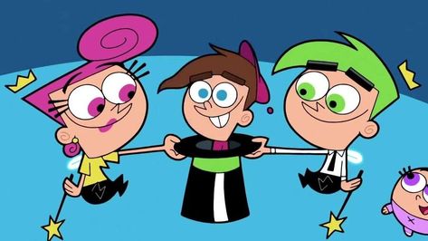 Fairly OddParents' creators look back on the Nickelodeon series' 20th anniversary | SYFY WIRE Iconic Trios Cartoon, Cosmo E Wanda, Daran Norris, Cosmo Wanda, Fairy Godparents, Cartoon Paintings, Cosmo And Wanda, Timmy Turner, Fairly Oddparents