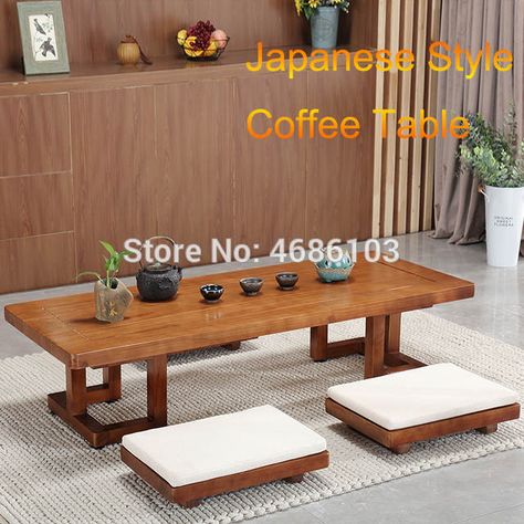 Tatami Table, Japanese Tea Table, Legless Chair, Japanese Dining Table, Low Dining Table, Floor Seating Living Room, Japanese Tatami, Tea Table Design, Window Table