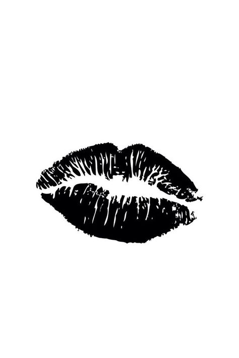 Black And White Kisses Wallpaper, Y2k Black Symbols Lips, Mouth Collage Black And White, Kiss Black Aesthetic, Black Kisses Wallpaper, Makeup Clipart, Shot Ski, Lipstick Mark, Kiss Mark