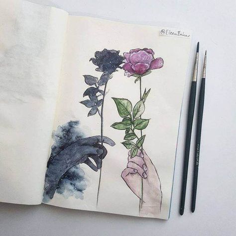 Flowers Sketch, Sketch Tattoo, Sketch, Notebook, Flowers, Art