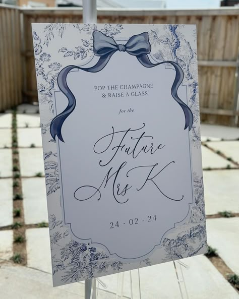 • LUXX EVENTS • The welcome sign created for Victoria’s Dior inspired bridal shower 🩵 Save & share this one for later ✨ Fear. An A1… | Instagram Dior Inspired Invitation, Dior Invitation, Bow Cards, Acrylic Easel, Bakery Packaging Design, Fairytale Wedding Theme, Wedding Shower Signs, Engagement Dinner, Moon Baby Shower