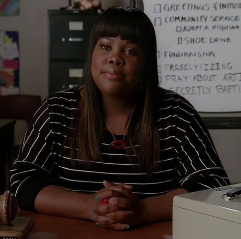 Glee Mercedes, Mercedes Jones, Mark Salling, Amber Riley, Glee Fashion, Glee, Celebrity Crush, Long Sleeve Blouse, Celebrities