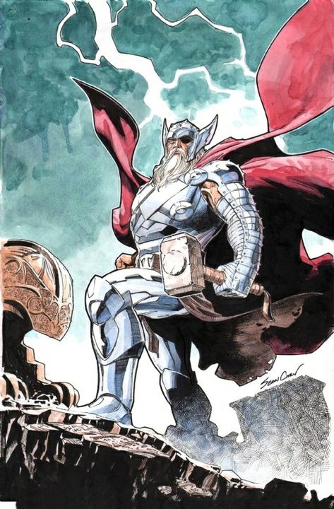 Old King Thor, King Thor, Thor Comic Art, Thor Art, Thor Comic, Thor Odinson, Bd Art, The Mighty Thor, Marvel Characters Art