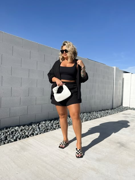 Midsize Vegas Outfits Summer, Curvy Cruise Outfits, Plus Size Vegas Outfits Summer, Fashion Outfits2023, Curvy Holiday Outfits, Curvy Spring Outfits, Mid Size Spring Outfits, Mid Size Summer Outfits, Summer Outfits Plus Size Women