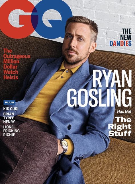 Ryan Gosling covers the November 2018 issue of GQ. Ryan Gosling Kids, Gq Magazine Covers, Gq Usa, Ryan Gosling Style, Damien Chazelle, Райан Гослинг, Neil Armstrong, Lionel Richie, Mens Fashion Smart