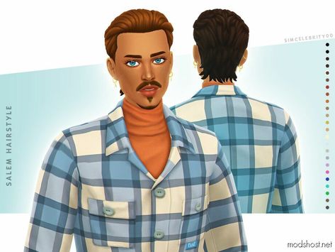 Salem Hairstyle for Sims 4 at ModsHost! A slicked back clean, short-length hairstyle that comes in the 24 EA hair colors, is hat compatible and is available for Teen-Elder masculine framed sims. #sims4cc #sims #hair #mods #videogames #male #gaming Sims Hair Mods, Husband Hair, 20s Hair, Short Hair Lengths, Sims 4 Dresses, Sims 4 Cc Packs, Sims Hair, Best Sims, Slicked Back Hair