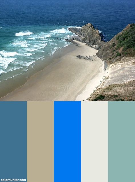 Cape Rienga, New Zealand Color Scheme New Zealand Colour Palette, Soothing Paint Colors, Colour Crush, Neymar Barcelona, Colors Matching, Water Boat, Interior Design Color, Color Chip, Water Play