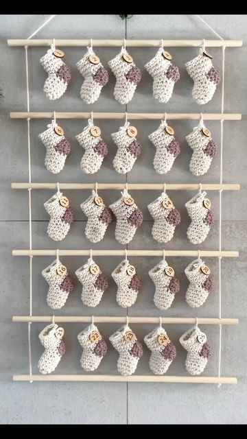 Diy Advent Calendar Crochet, Crochet Advent Calendar Pattern, Crochet Mini Stocking Advent Calendar, Crochet Christmas Calendar, Crocheted Advent Calendar, Macrame Advent Calendar, Crochet Calendar Blanket, Knitted Advent Calendar, Crochet Christmas Advent Calendar