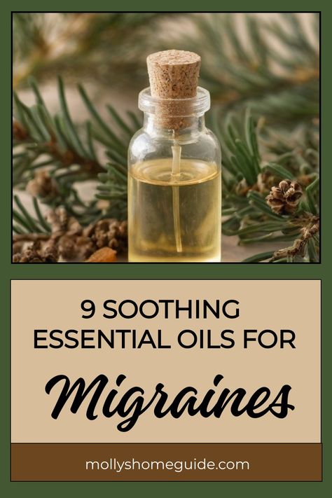 Discover the soothing power of essential oils for migraines with these DIY recipes. Ease headaches naturally with blends of Peppermint, Lavender, Chamomile, and Eucalyptus. Create a migraine relief roller or try different essential oil recipes for migraine relief to find what works best for you. Find comfort and relief through the calming scents of these best essential oils, making headaches more manageable. Healing With Essential Oils, Essential Oil Blends For Migraines, Diy Headache Roller, Essential Oil For Migraine Headaches, Essential Oils For Brain Fog, Migraine Roller Blend, Medicinal Essential Oil Blends, Migraine Relief Instant Diy, Essential Oil Headache Relief