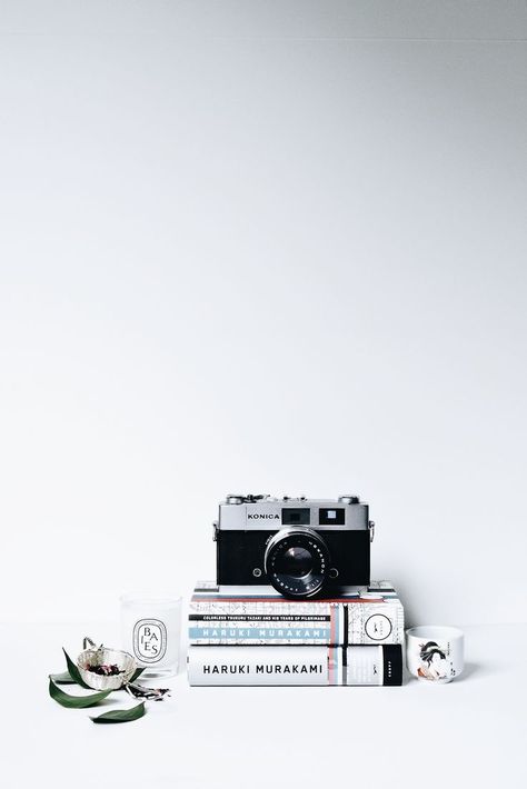 #craft #canon  #craft #canon | photography | camera collection | good cameras | cameras | camera accessories | #dslr #photography #cameragear Book Flatlay, Wow Photo, Book Photography Instagram, Minimalist Inspiration, Camera Aesthetic, Minimal Photo, Bookstagram Inspiration, Product Styling, Minimal Photography