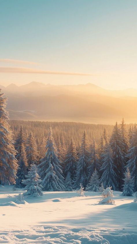 Step into a winter wonderland! ❄️❄️ Picture a serene snowy forest, where towering fir trees glisten under bright sunlight. The majestic mountain scenery creates the perfect backdrop for a peaceful escape. Perfect for your next winter wallpaper! #WinterVibes 🌲🏔️

Full resolution at WallpapersHome.com Snowy Pine Trees Wallpaper, Snow Forest Photography, Warm Winter Aesthetic Wallpaper, Winter Lock Screen Wallpaper, Christmas Aesthetic Landscape, Winter Forest Photography, Wallpaper Iphone January, January Background Aesthetic, Snowy Trees Wallpaper