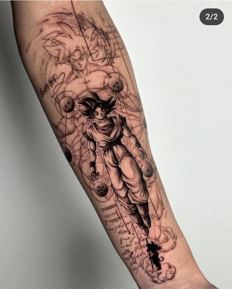 Goku Tattoo Stencil, Goku Ultra Instinct Tattoo, Dbz Tattoo Ideas, Goku Tattoo Ideas, Goku Tattoo Design, Dragon Ball Z Tattoo, Goku Tattoo, Dbz Tattoo, Spiderman Tattoo