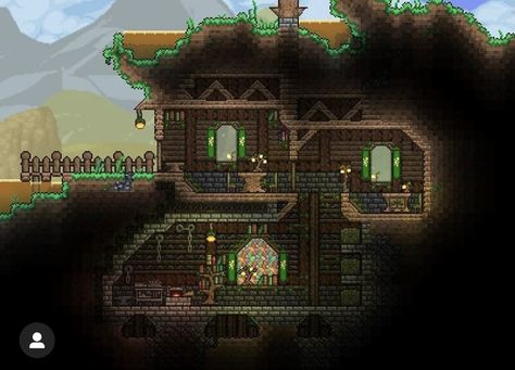 Terraria Tower Design, Terraria House Ideas Simple Npc, Terraria Cabin, Terraria Npc House Ideas, Terraria Base, Terraria Houses, Terraria Design, Terraria Game, Terraria Tips