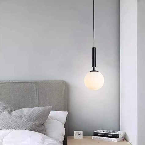 Hanging Bedside Lights, Hanging Sconces, Pendant Lamps Bedroom, Bar Lamp, Nordic Pendant Light, Island Light Fixtures, Modern Pendant Lights, Ceiling Lamp White, Diy Gadgets