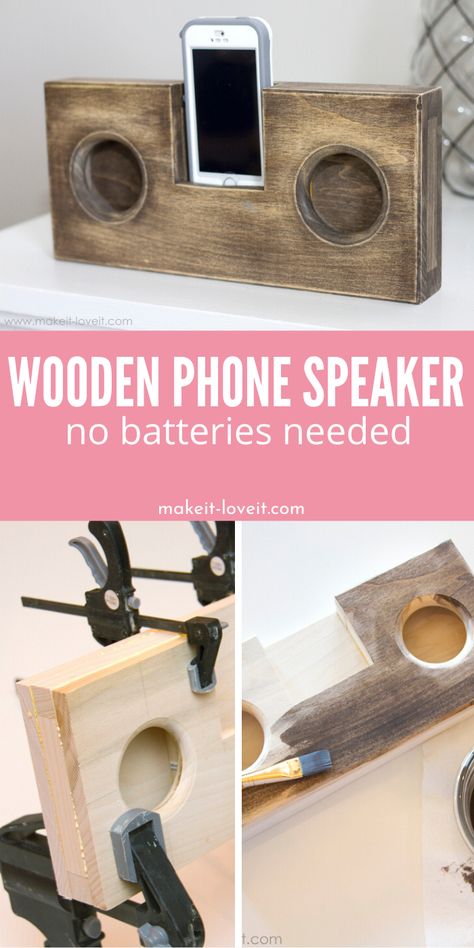 Wood Phone Holder Diy, Wood School Projects, Easy Selling Wood Projects, Diy Small Wood Shelf, Easy Wood Projects To Sell Simple, Diy Phone Amplifier, Diy Small Wooden Projects, Woodworking Craft Fair Ideas, Easy Homemade Wooden Gifts