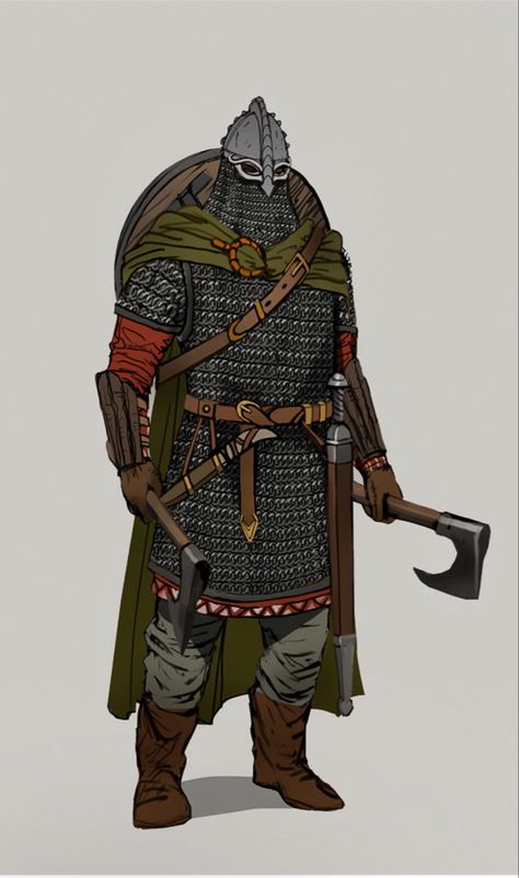 Viking Soldier Art, Viking Armor Art, Viking Armor Concept Art, Loyalist World Eaters, Historical Viking Armor, Viking Swordsman, Fantasy Viking Armor, Nordic Character Design, Vikings Armor