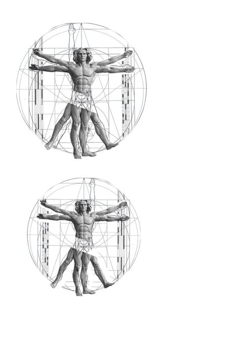 Davinci Man Tattoo, Vitruvian Man Drawing, Vetruvius Man Tattoo, Vitruvian Tattoo, Vitruvian Man Tattoo Design, Vitruvian Man Art, Vitruvian Man Tattoo, Sketch Style Tattoos, Animal Tattoo Ideas