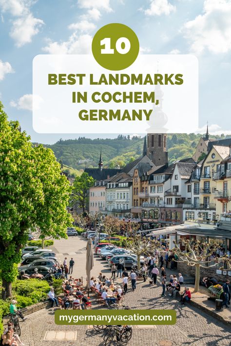 Discover the 10 Best Landmarks in Cochem, Germany! 🏰 From the stunning Reichsburg Castle to the historic Cochem Old Town, explore the must-see sights in this charming Moselle Valley town. Plan your visit and uncover the beauty and history of Cochem. Cochem Germany, Germany Travel Destinations, Aachen Germany, Germany Vacation, Frankfurt Airport, Overseas Travel, Backpacking Europe, Medieval Town, Iconic Landmarks