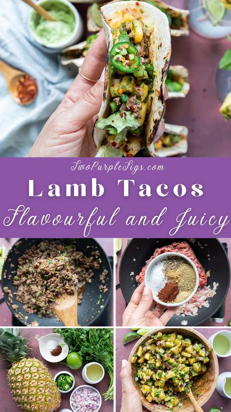 Lamb Tacos Ground Lamb Tacos Recipes, Ground Lamb Tacos, Lamb Tacos Recipes, Easy Taco Recipe, Lamb Tacos, Lamb Taco, Healthy Taco Recipes, Tacos Recipes, Easy Taco Recipes