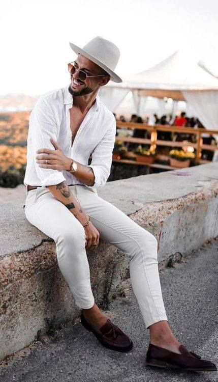 Mens Lifestyle Fashion, Summer Hat Style, Mens Summer Outfits, Mens Casual Outfits Summer, Elevated Basics, Fashion Suits For Men, Stylish Mens Outfits, Styl Boho, Fashion Casual Outfits