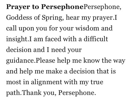 Signs Persephone Wants To Work With You, Devotional Acts To Persephone, Persephone Sigil, Persephone Offerings, Persephone Offering, Persephone Witchcraft, Persephone Prayer, Hellenic Paganism, Lady Persephone