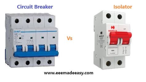 Difference between Isolator and Circuit breaker|Isolator Vs Circuit breaker 1 Electronics Engineering, Engineering Notes, Electronic Engineering, Circuit Breaker, Circuit, Make It Simple, Engineering, Electricity, Electronics