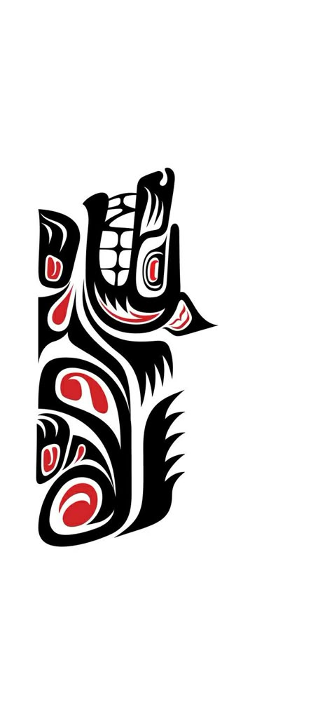 Indigenous Wolf Tattoo, Coast Salish Tattoo, Totem Tattoo Native American, Wolf Totem Tattoo, Haida Wolf, Tatouage Haida, Salish Art, Haida Tattoo, Arte Haida