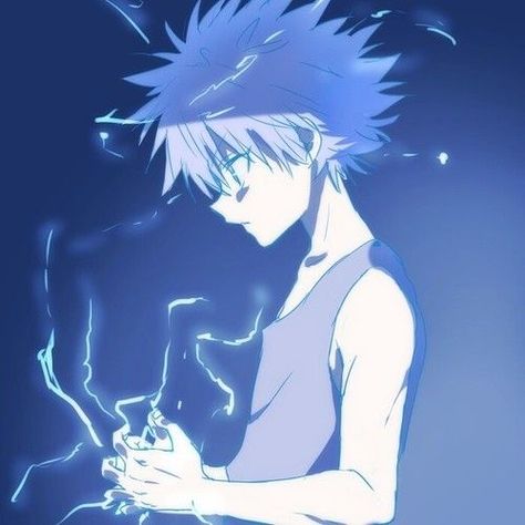 killua zoldyck making lightning hunter x hunter Alluka Zoldyck, Hunterxhunter Killua, Anime Hunter, Yoshihiro Togashi, Hxh Characters, Killua Zoldyck, Blue Anime, Hunter Anime, X Reader