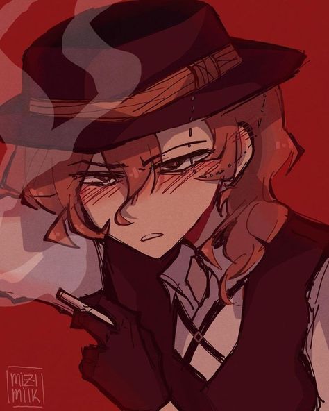 Chuuya Icon Bsd, Chuuya Funny Icon, Cat Chuuya, Chuuya Drawing, Chuuya Nakahara Fan Art, Chuuya Nakahara Wallpaper, Chuuya Nakahara Icons, Chuuya Fanart, Chuuya Icon