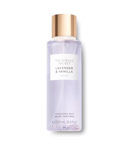 Victoria's Secret Bruma Lavender and Vanilla para mujer, perfume con notas de lavanda y vainilla, espray corporal para mujer, fragancia Blissful Comfort para mujer, 8.4 fl oz (250 ml) Vanilla Body Mist, Vanilla Mist, Perfume Lavender, Soft Perfume, Vanilla Body Spray, Lavender And Vanilla, Victoria Secret Body Mist, Sweet Perfume, Victoria Secret Fragrances