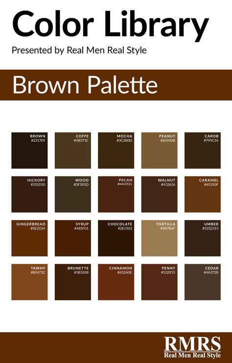 color-palette-brown-small Brown Hair Colors Palette, Light Brown Pallete Color, Brown Hair Color Palette, All Color Palette, Shades Of Brown Color, Brown Color Names, Color Palette Brown, Brown Colour Palette, Clashing Patterns