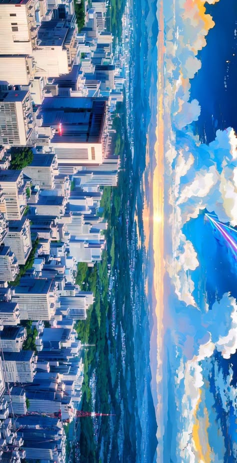 Anime City Wallpaper iPhone: Immerse Yourself in Urban Beauty Anime City Wallpaper Iphone, Architecture Wallpaper Iphone, Anime City Wallpaper, City Wallpaper Iphone, City Wallpapers, Best Wallpaper Hd, Urban Beauty, Anime City, Architecture Wallpaper