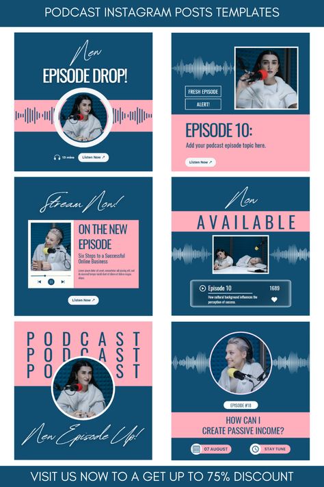 Create eye-catching new episode podcast post ideas for Instagram and social media using Canva's templates, fonts, and #New_Episode_Podcast #Podcast_Instagram_Post #Podcast_Social_Media #Podcast_Promotion New Episode Podcast, Post Ideas For Instagram, Podcast Social Media, Podcast Promotion, Podcast Template, Podcast Instagram, Social Media Post Ideas, Ideas For Instagram, Brand Consistency