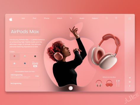 Apple Web, การออกแบบ Ui Ux, Design Sites, Mobile Design Inspiration, Website Design Inspiration Layout, Ui Design Website, Airpods Max, Web Ui Design, Webpage Design