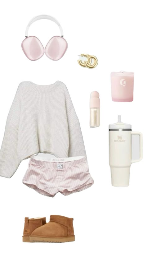 Pink pjs #pink #pjs #cozy #cleangirl #stanleys #rarebeautyhighlighter Pink Pjs, Simple Outfits For School, Cute Pjs, Casual Preppy Outfits, Outfit Inspo Casual, Cute Lazy Day Outfits, Trendy Outfits For Teens, Clothes Pictures, Cute Outfits For School