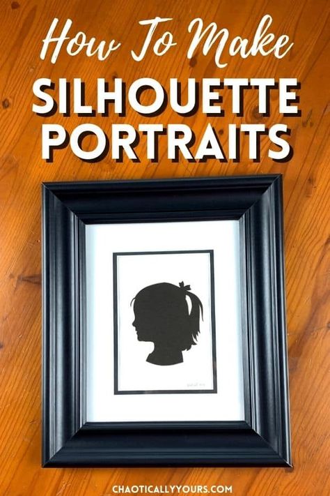 Silhouette portraits are classically beautiful and surprisingly easy to make! Learn how to make your own silhouette portraits using these easy hacks! Silhouette Portrait Projects, Mother Tattoos For Children, Shadow Portraits, Silhouette Face, Nanny Life, Kids Silhouette, Silhouette Pictures, Shadow Silhouette, Silhouette Frames