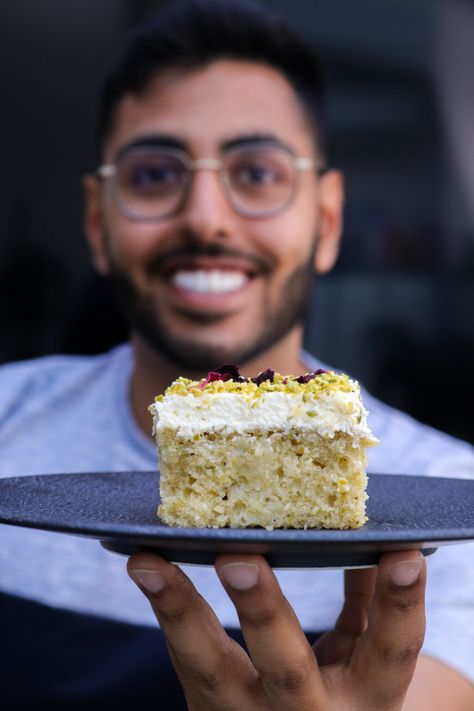 Pistachio Kulfi Milk Cake - Dish by Rish Pistachio Kulfi, Vegan Sweetened Condensed Milk, Sweet Whipped Cream, Chai Recipe, Pistachio Cream, Summer Baking, Cookie Spread, Eggless Cake, Milk Cake