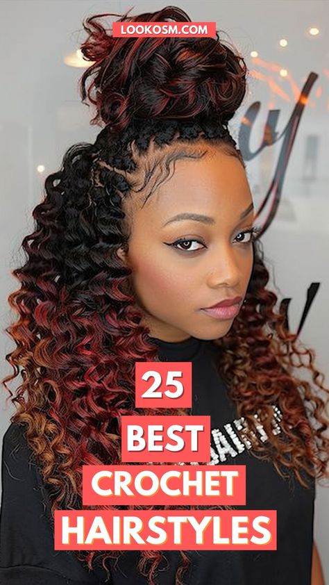 Chic and Crafted: 25 Best Crochet Hairstyles for 2024 Up Down Crochet Hairstyles, Cornrows In Front Crochet In Back, Straight Crochet Hairstyles Black Women, Crotchet Hairstyles Quick, Vacation Crochet Hairstyles, Kima Ripple Deep Crochet Hairstyles, Cornrows With Sew In Weave, 2024 Crochet Hairstyles, Individual Crochet Hairstyles