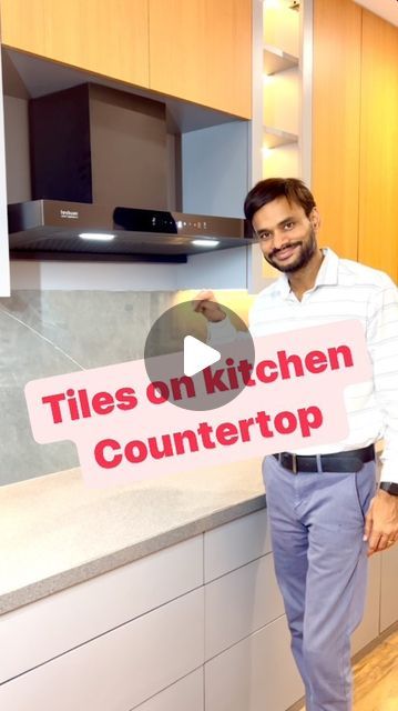 Kitchen Tiles Wall Indian, Full Body Tiles, Heavy Kitchen, Tile Countertops Kitchen, Sunset Vibes, Tile Countertops, Vitrified Tiles, Large Tile, Kitchen Design Plans