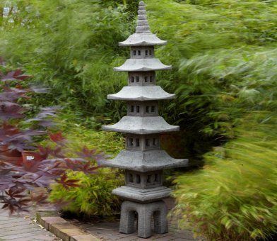 Borderstone Seven Piece Pagoda Oriental Garden Ornament Japanese Statues, Garden Pagoda, Buchart Gardens, Pagoda Lantern, Japanese Stone Lanterns, Japanese Rock Garden, Pagoda Garden, Pagoda Lanterns, Japanese Pagoda