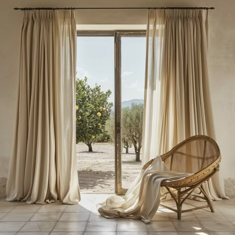 Window Design Vintage, Curtains And Drapes Living Rooms, Layered Linen Curtains, Textured Linen Curtains, French Linen Curtains, Bedroom Linen Curtains, Satin Curtains Living Room, Linen Drapes Bedroom, Linen Drapes Living Room