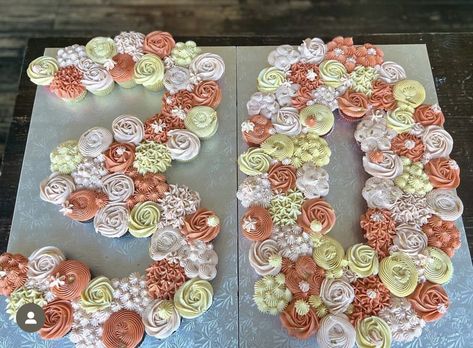 70 Birthday Cupcake Ideas, 30 Pull Apart Cupcake Cake, 30th Birthday Cupcake Cake, 30th Birthday Cake Ideas For Ladies, Cupcakes For Birthday Woman, 30 Cupcake Cake Number, 40 Birthday Cupcakes, Cupcakes For 30th Birthday, 30 Birthday Cupcakes