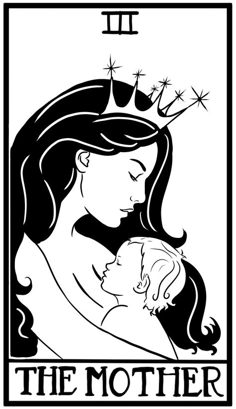 The Mother Tarot Card, The Mother Tarot Card Tattoo, Mother Tarot Card Tattoo, The Empress Tarot Card Art, Mother Tarot Card, Claire Tattoo, Tarot Card Drawings, The Empress Tarot, Empress Tarot Card