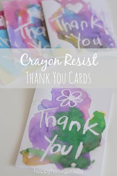 Handmade Thank You Cards: Wax Resist - Happy Hooligans Crayon Resist Art, Resist Art, Happy Hooligans, Thank You Cards From Kids, Elementary School Art, Handmade Thank You Cards, Homemade Greeting Cards, Wax Resist, Art Carte