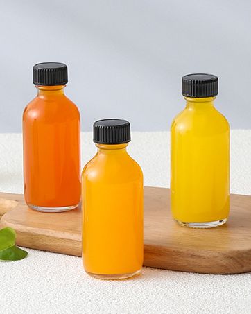 Small Clear Glass Bottles with Stainless Steel Lids and Funnels - Boston Round Sample Bottles for Potion, Juice, Ginger, Oils, Whiskey, Liquids, Mini Travel Bottles, No Leak. Travel Bottles, Glass Bottles, Whiskey, Clear Glass, Ginger, Juice, Boston, Stainless Steel, Glass